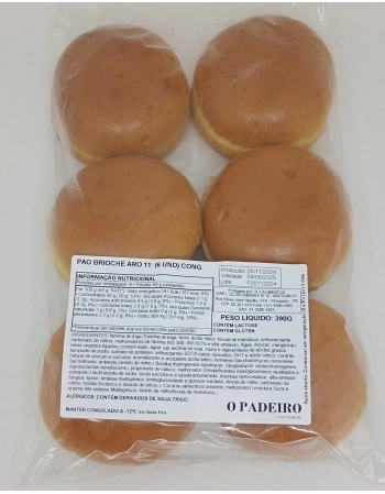 PÃO HAMBURGUER CONG BRIOCHE O PADEIRO CX6X6XPCT12 UN