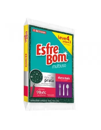 Esponja Multiuso Esfrebom Pct4Un