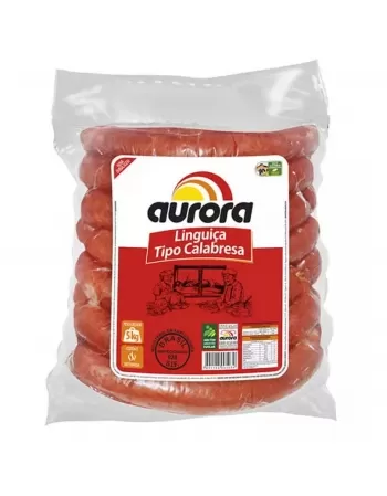 Linguica Calabresa Curva Aurora Cx5X5Kg