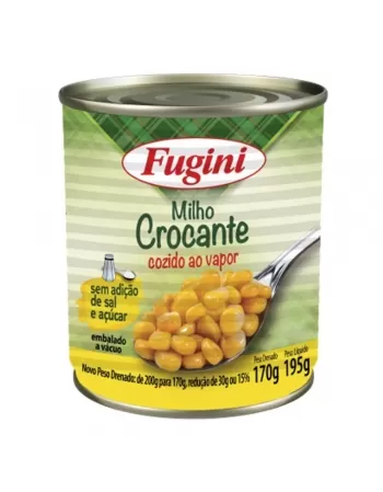 Milho Verde A Vapor Lata Fugini Cx30X170Gr