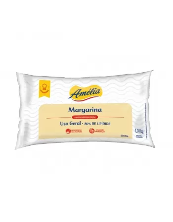 MARGARINA SEM SAL 80% AMELIA CX12X1,010KG