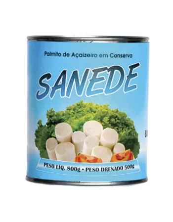 Palmito Inteiro Acai Lata Sanede Cx12X500Gr