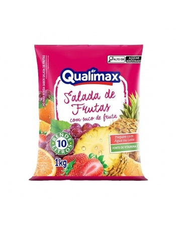 SUCO EM PO SABOR SALADA DE FRUTAS QUALIMAX CX10X1KG